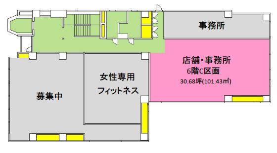 津田沼パスタビル　６階C区画　間取り図